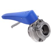 PAMINGONO Sanitary Stainless Steel Butterfly Valve with Blue Trigger Handle for Replacement Use