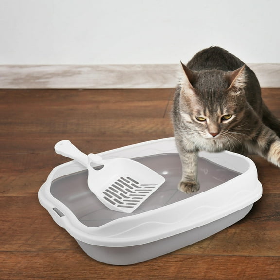 PAMINGONO Sifting Litter Litter Box Low Entry Durable Construction 1 Set