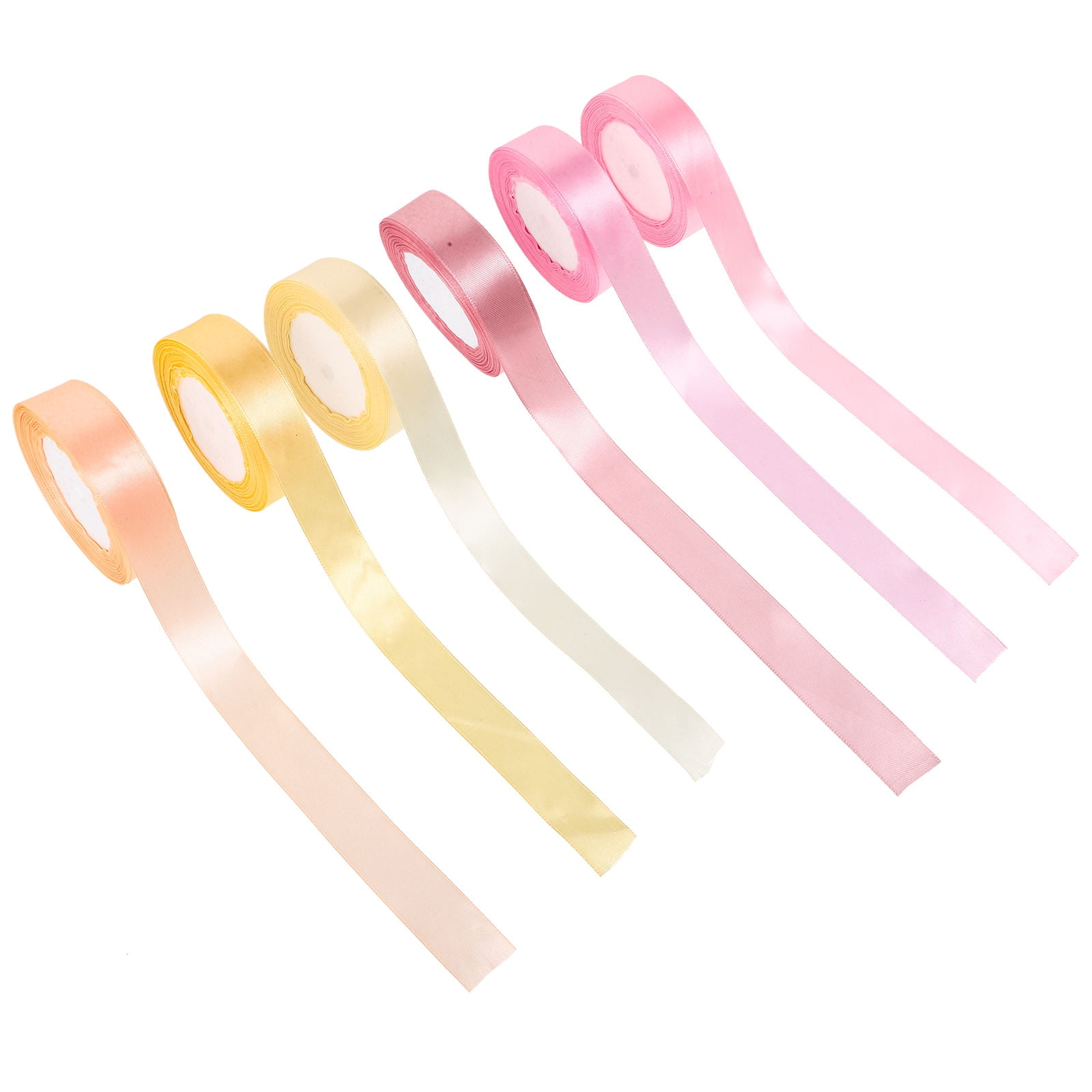 Lightweight Ribbon PAMINGONO 6 Rolls Ribbon Rolls for Home Decor Light Gold for Seasonal ...