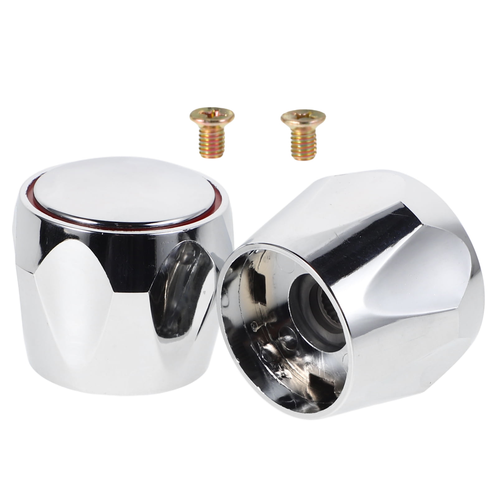 PAMINGONO Silver Plastic Replacement Shower Knob Kit for Hot and Cold Water Faucet Handles, Easy to Install
