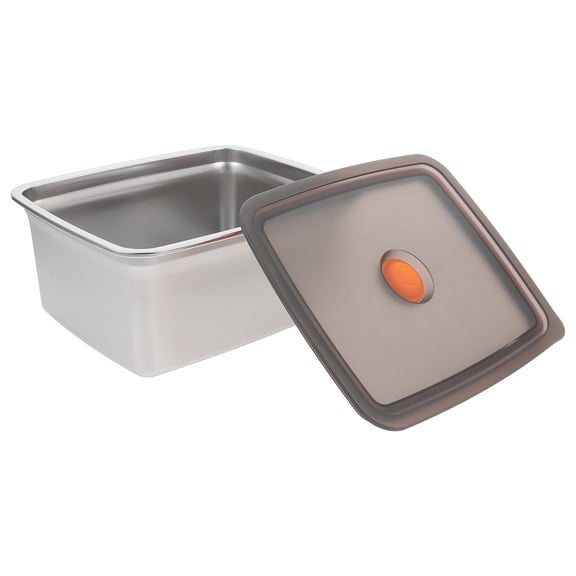 PAMINGONO Silver Stainless Steel Food Container for Kitchen Bathroom Compact Space Saving Design 2900ml