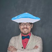PAMINGONO Sky Plush Mushroom Hat for Adults, Soft Costume Headwear for Cosplay, Parties, Fun Holiday Events
