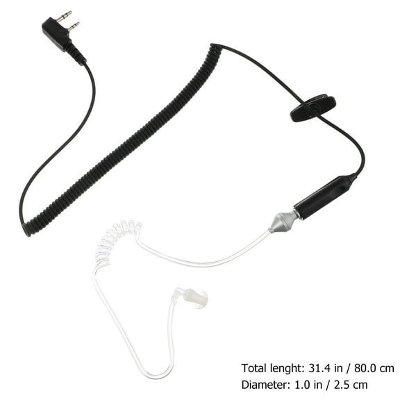 PAMINGONO Small In Ear Earpiece Assorted Color Pu Material 1Set Clear Sound Transmission Talk Listen Button Function