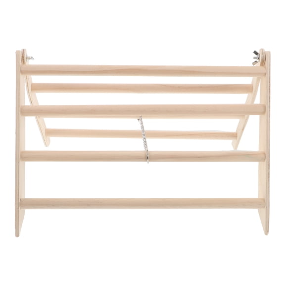 PAMINGONO Wooden Chicken Coop Perch Stand with Removable Tray for Easy Cleaning, Outdoor Use and Poultry Comfort