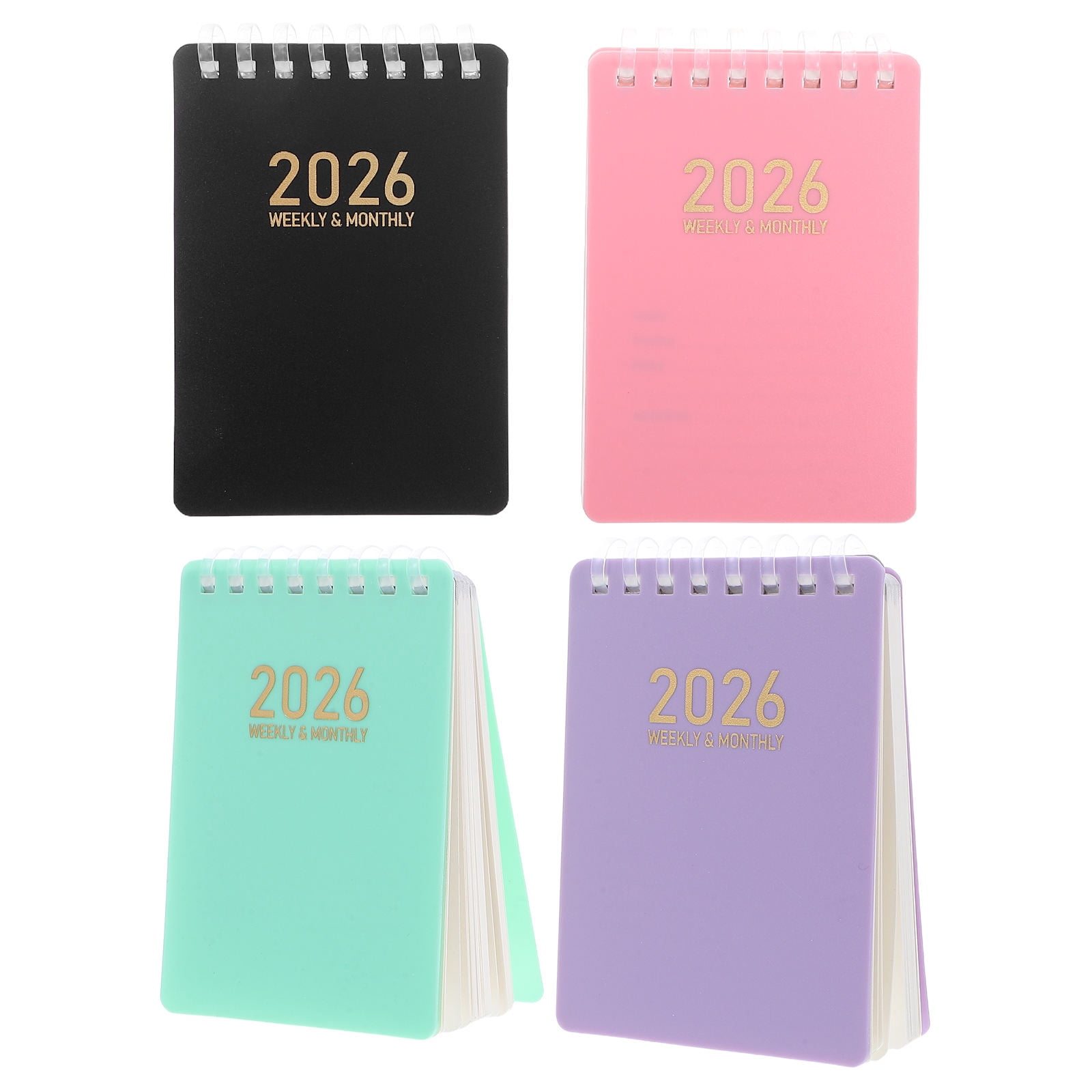 Mini Planner Notebook PAMINGONO Small Spiral Monthly Planner Calendar Notebook Portable ...