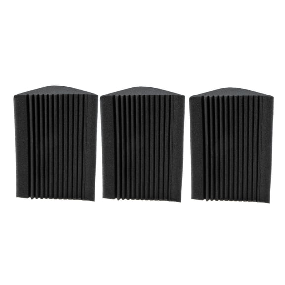 PAMINGONO Noise Absorbing Wall Panels Acoustic Foams Black 3Pcs 9.43x4.72x4.72in