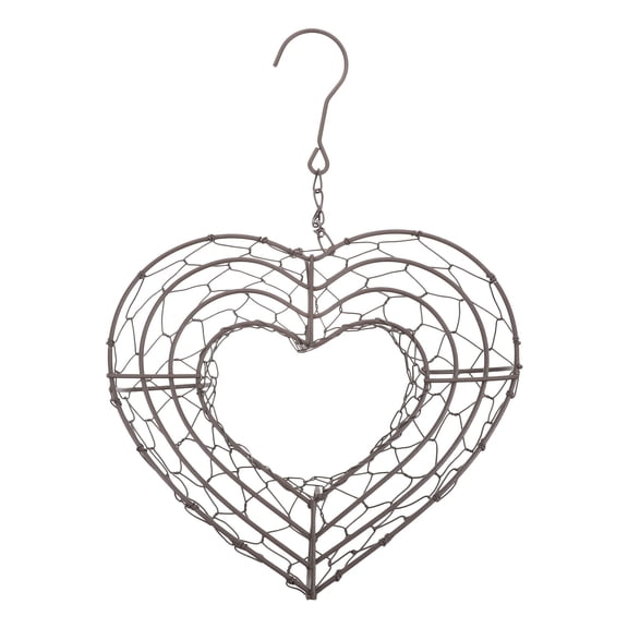 PAMINGONO Wire Wreath Frame Hanging Planter Heart Shaped for Succulents