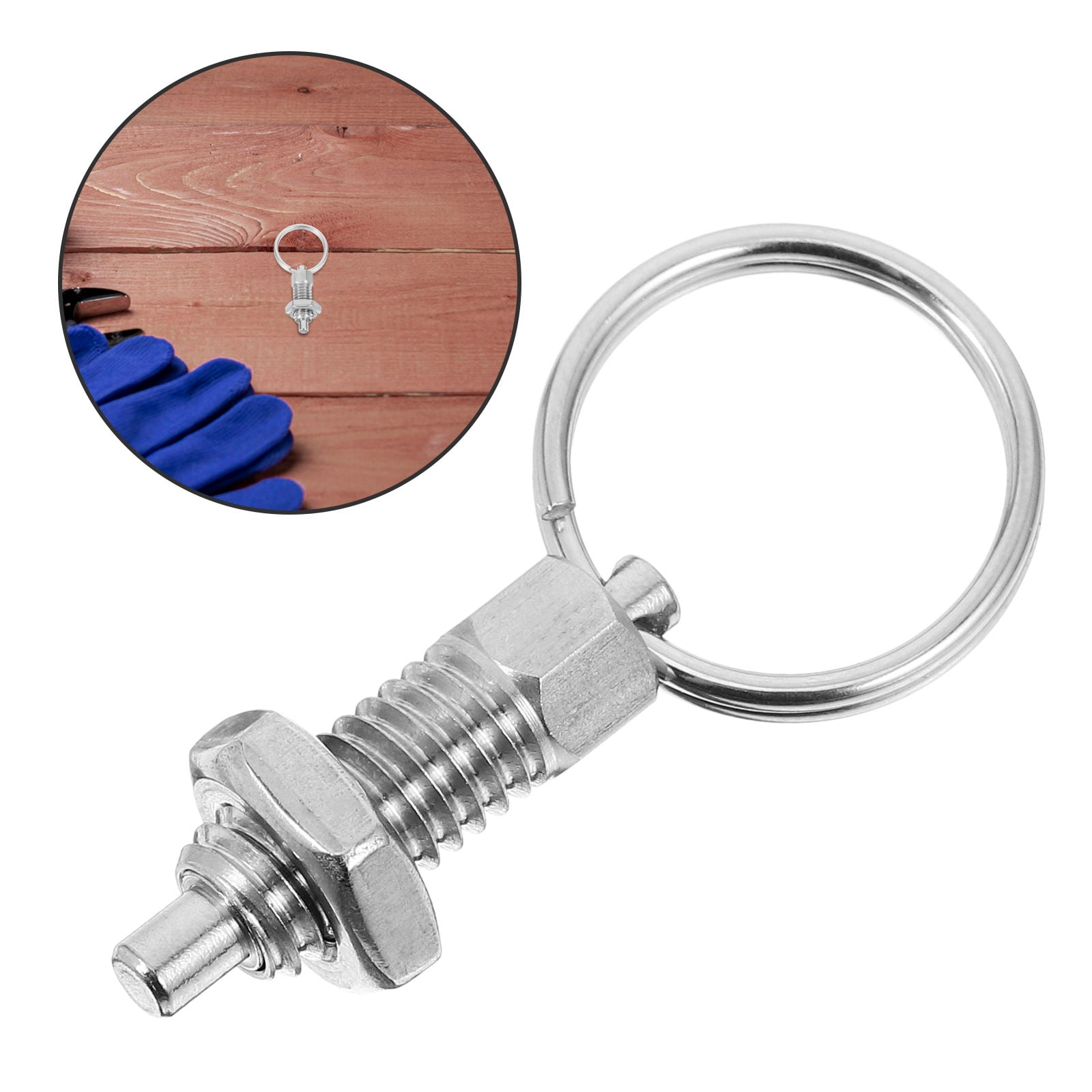 PAMINGONO Spring Loaded Door Latch Spring Latch Locks With Pull Ring ...