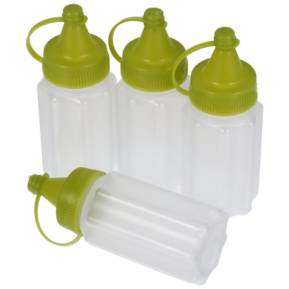 PAMINGONO Squeeze Sauce Bottle Green Round PP for Ketchup Dispenser Home Use