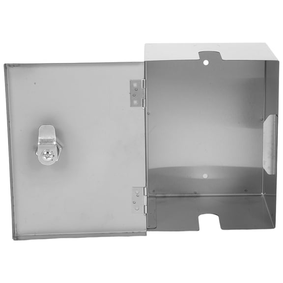 PAMINGONO Stainless Steel Outdoor Electrical Box Waterproof with Lockable Anti-Theft Cover for Secure Socket Protection