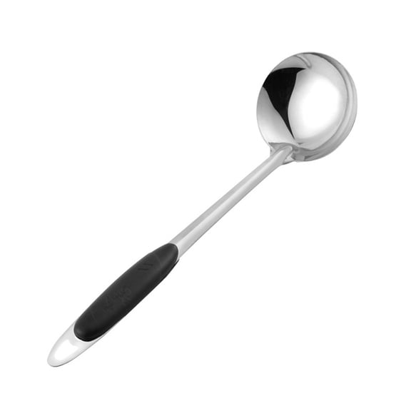 PAMINGONO Thicken Stainless Steel Soup Spoon with Hangable Hole for Hot Pot and Restaurant