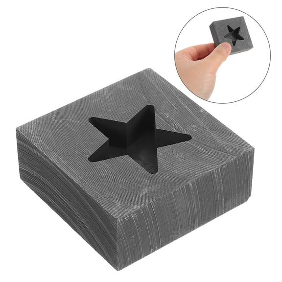 PAMINGONO Star Shaped Grey Graphite Mold with Integrated Oil Reservoir for Metal Casting, Crafting and Home Use