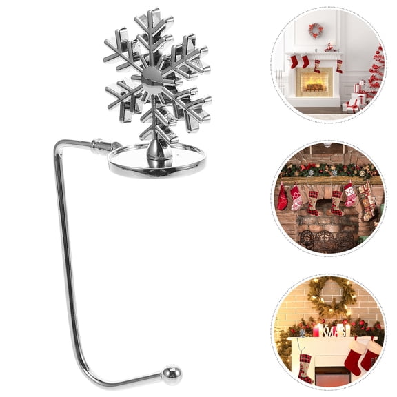 PAMINGONO Iron Stocking Hooks for Mantle, 1 Pack - Ideal for Festive Holiday Home Decoration