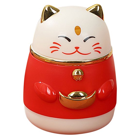 PAMINGONO Toothpick Box 1Pack Golden PP Cat Shaped for Home and Restaurant Storage