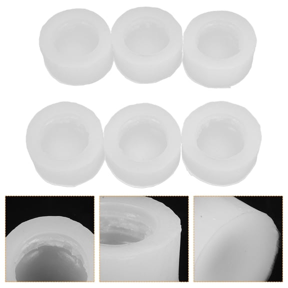 PAMINGONO Silicone Macaron Molds, Transparent, Nonstick, Precise Detailing, Food-Grade 6Pcs