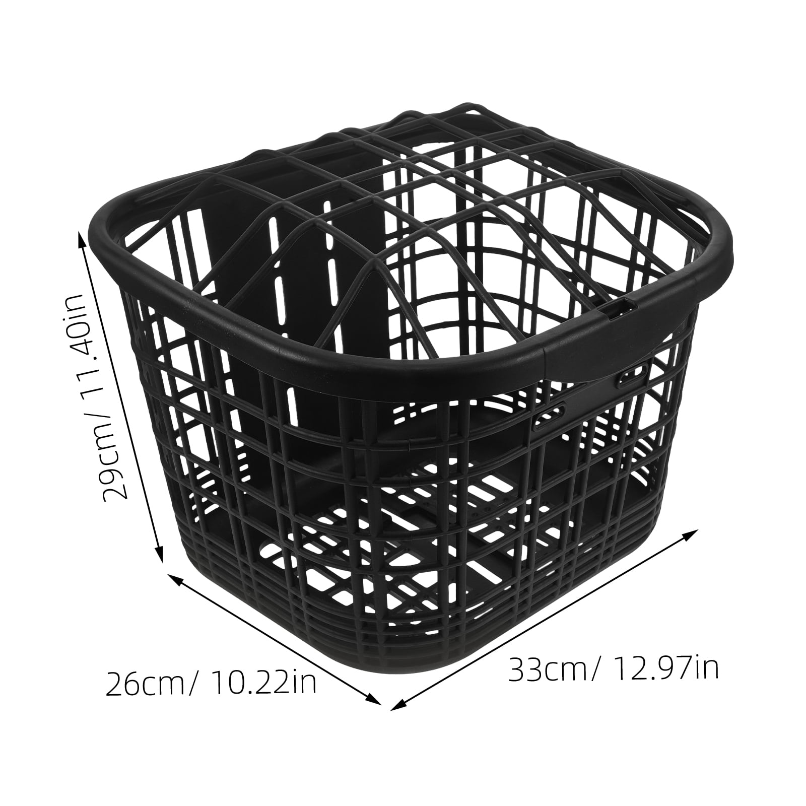PAMINGONO Black Detachable Bike Front Basket Sturdy Plastic Wire Storage for Electric Bikes