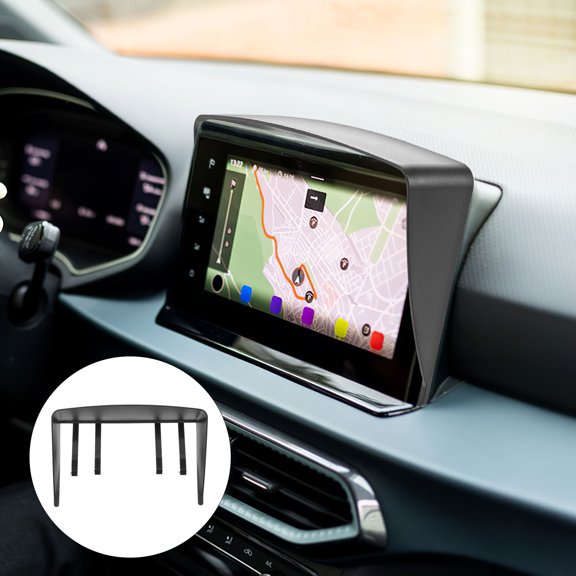 PAMINGONO Navigation Screen Sun Visor, Black Anti-Glare Dashboard Shade for Clear Display, Easy In-Vehicle Installation