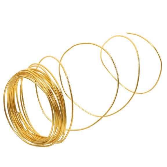 PAMINGONO Round Bendable Wire Yellow For Hobbyists Home Decor 1 Roll 197In