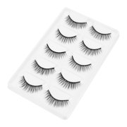 PAMINGONO Voluminous Black Cross False Eyelashes 6D Thick Handmade 5Pairs
