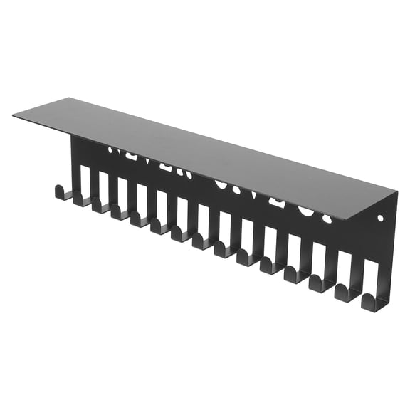 PAMINGONO Wall Mounted Black Medal Display Rack with 15 Hooks for Trophy and Medal Showcase