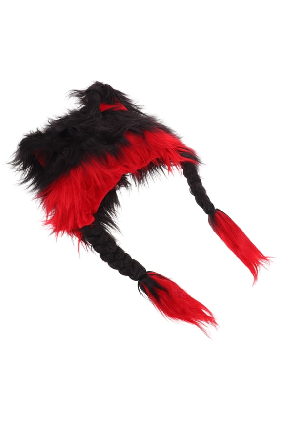 Warm Plush Beanie Hat with Furry Cat Ears Soft Cute Hat for Fall and Winter Wear