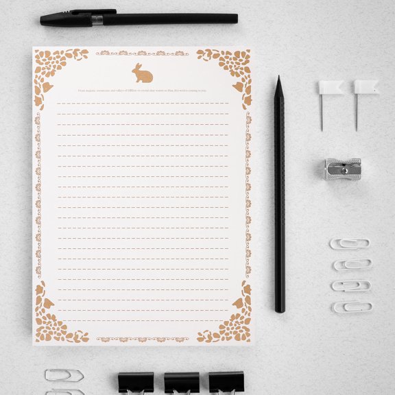 PAMINGONO Charming Vintage Letter Paper for Writing Expressions and Calligraphy 50Sheets
