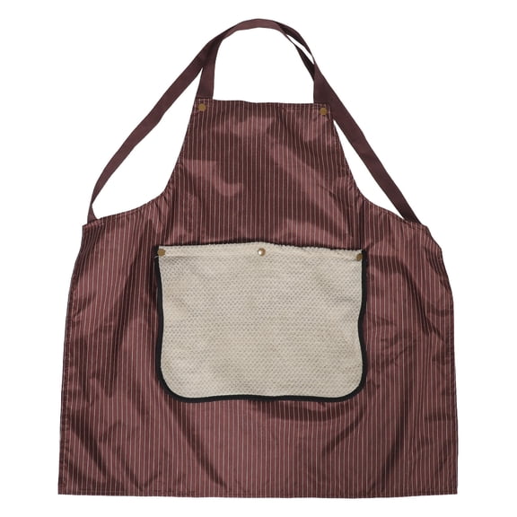 PAMINGONO Waterproof Coffee Polyester Cooking Apron with Detachable Towel and Large Pockets for Kitchen and Bbq