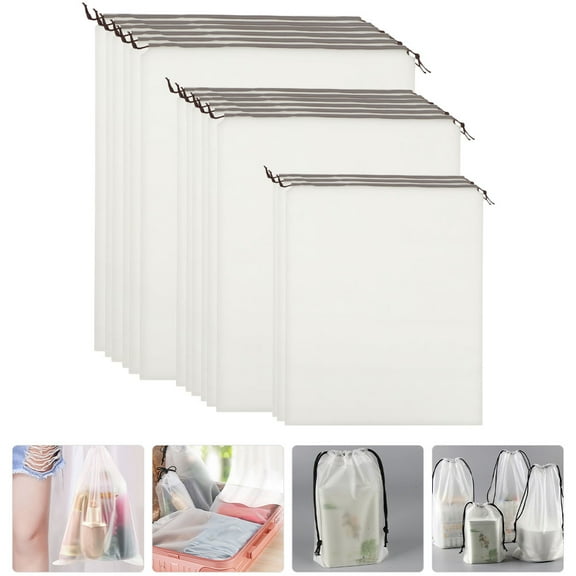 PAMINGONO Waterproof Laundry Bags 15Pcs Travel Pouch PE Dustproof for Home Use