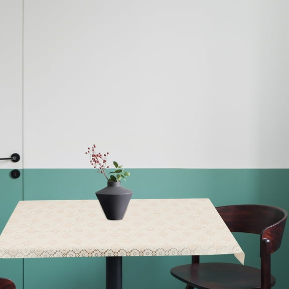 PAMINGONO Pvc Waterproof Picnic Table Covers Tablecloth Beige 1Pcs