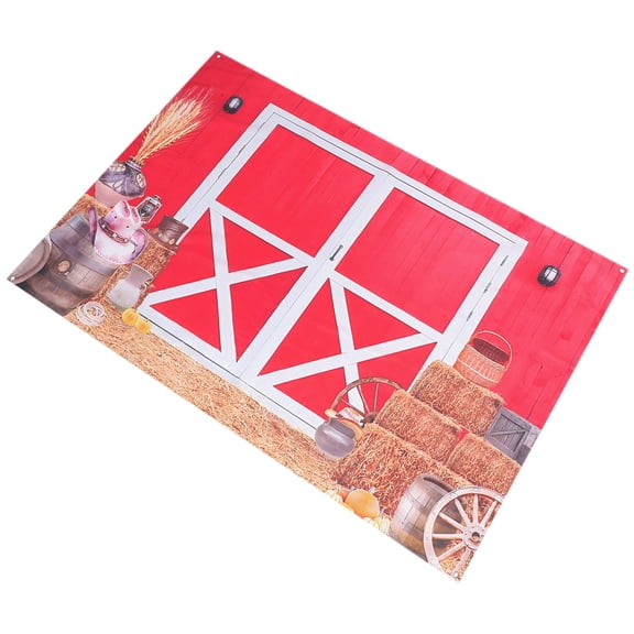 PAMINGONO Rustic Western Barn Door Photo Backdrop for Party Decor, Event Photography, Wedding, and Celebration Background