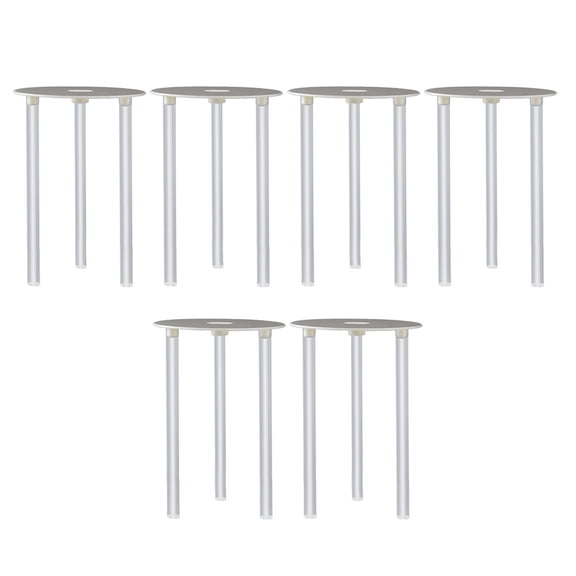 PAMINGONO 6Sets White Cake Support Rack Food Grade Plastic Rods for Storage