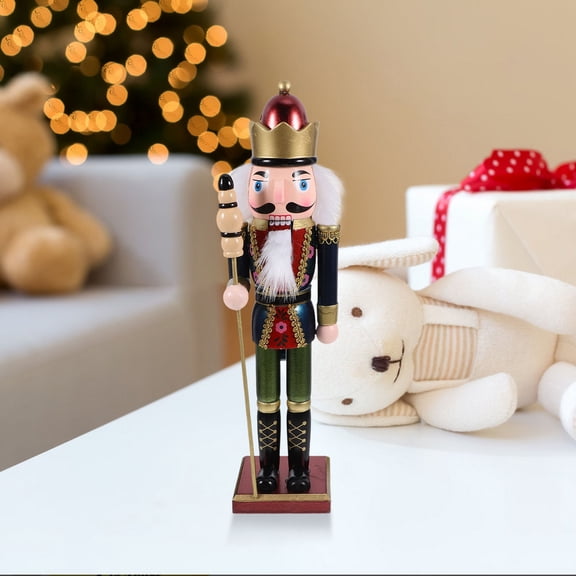 PAMINGONO Multi Color Wooden Nutcracker Figurine Christmas Decoration for Festive Home Display
