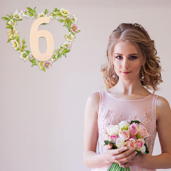 PAMINGONO Wooden Number Sign 1 Set Unfinished Blank Wood Signs For Homeowners