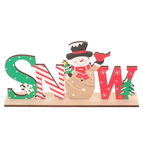 PAMINGONO Wooden Sign Christmas Ornament Multi Colored 8.6x4.3in Wood Material for Home and Office Decorations