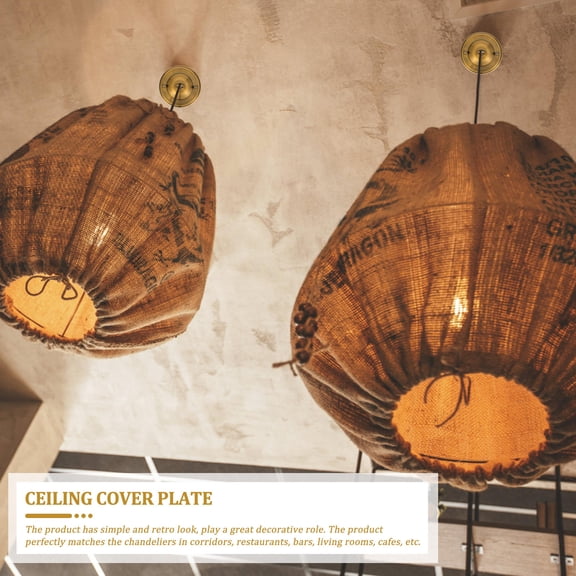 PAMINGONO ceiling canopy kit Chandelier Canopy Iron Golden 1Pcs