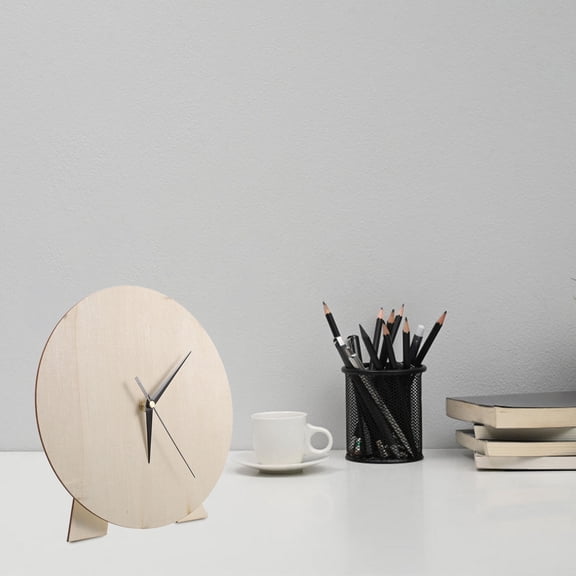 PAMINGONO Blank Wooden Clock Face for DIY Wall Clock Artistic Craft Decoration