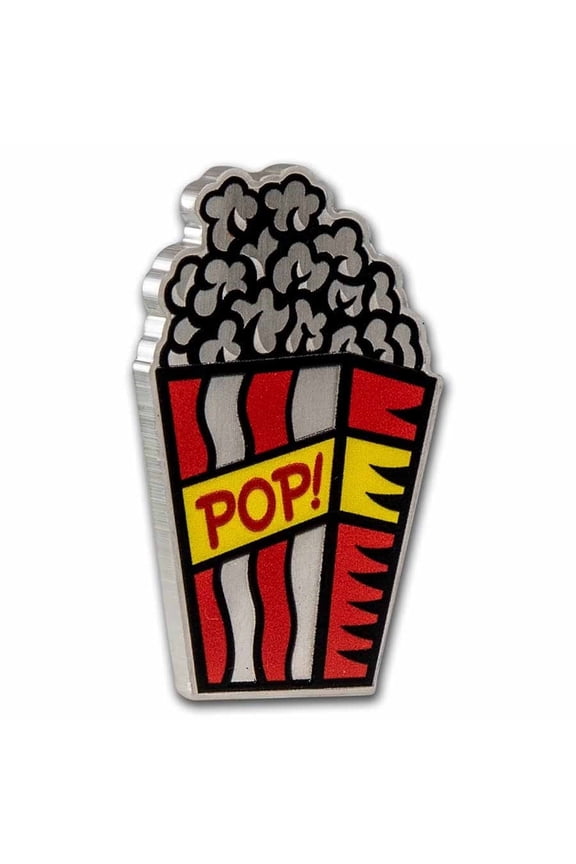 PAMP 1 oz Silver $2 Burton Morris  Popcorn Coin