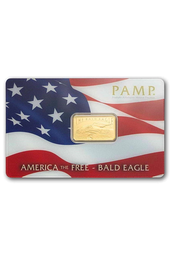 PAMP America the Free - Bald Eagle 5g Gold Bar - In Assay