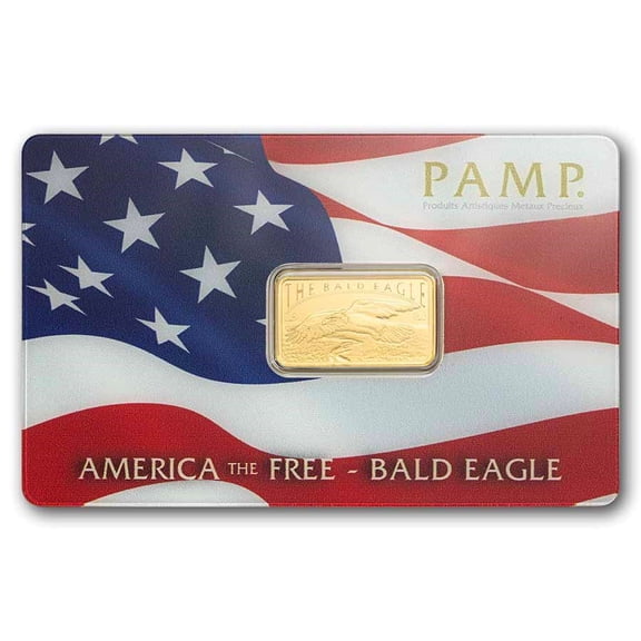 PAMP America the Free - Bald Eagle 5g Gold Bar - In Assay