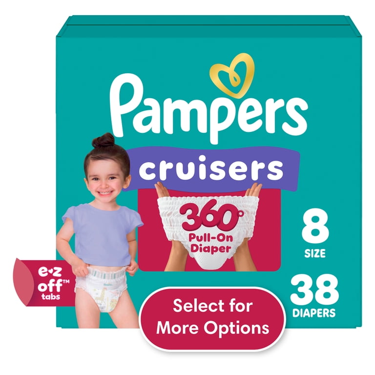 Pampers Cruisers 360 Diapers Size 8, 38 Count - Walmart.com