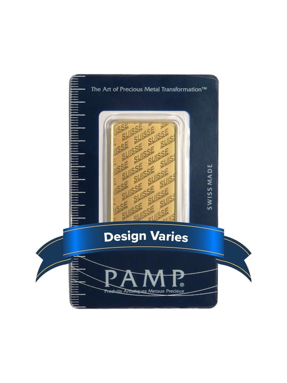PAMP Logo 1 oz Gold Bar In Assay Designs Varies