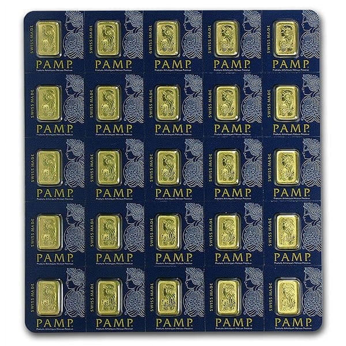 PAMP Suisse Multigram+25 Gold Bars - Qty 25, 1 Gram Bars, .9999