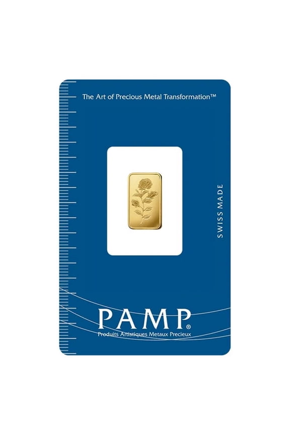 Rosa 1 gram .9999 Gold Bar - Sealed Assay Card