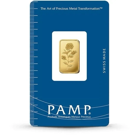 PAMP Suisse Rosa 2.5 gram .9999 Fine Gold Bar - Sealed Assay Card