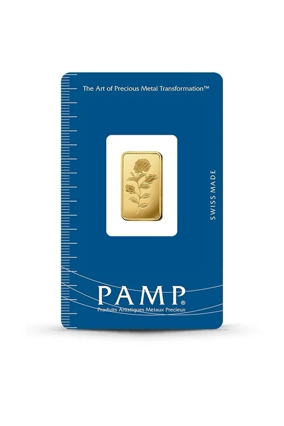 Rosa 2.5 gram .9999 Fine Gold Bar - Sealed Assay Card