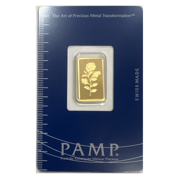 PAMP Suisse Rosa 2.5 gram .9999 Fine Gold Bar - Sealed Assay Card
