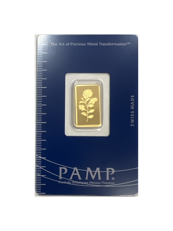 Rosa 2.5 gram .9999 Fine Gold Bar - Sealed Assay Card