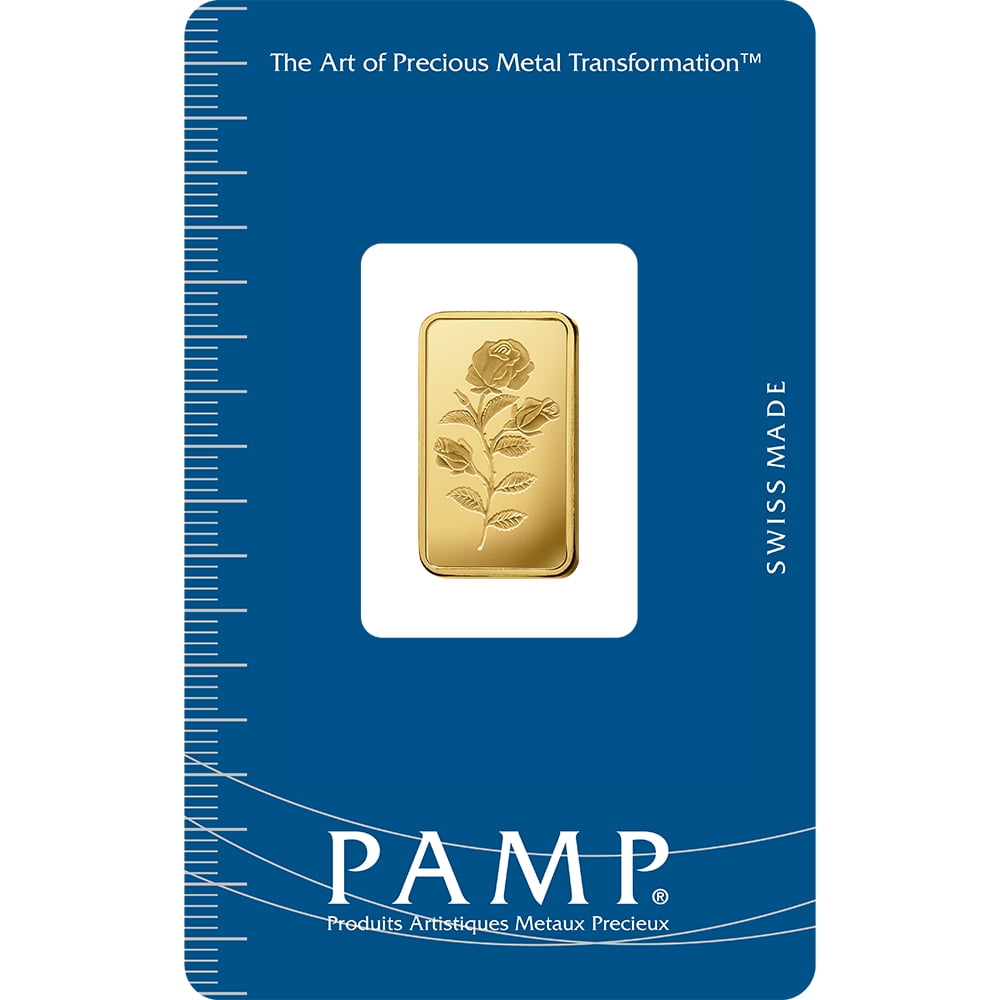 PAMP Suisse Rosa 5 gram .9999 Gold Bar - Sealed Assay Card