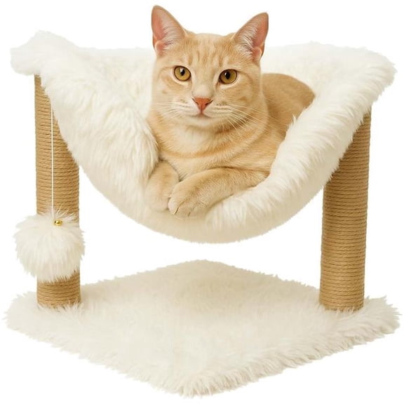 PAMPERED PETS CAT006 Pampered Pets Cozy Cloud Cat Tree with Plush Perch, 12'L x 12'W x 14'H