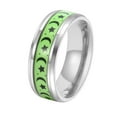 thumbnail image 1 of PAMTIER Men's 8mm Stainless Steel Simple Classic Moon Star Wedding Luminous Ring Personalized Couple Starry Sky Band Glow in The Dark Silver Size 10, 1 of 4